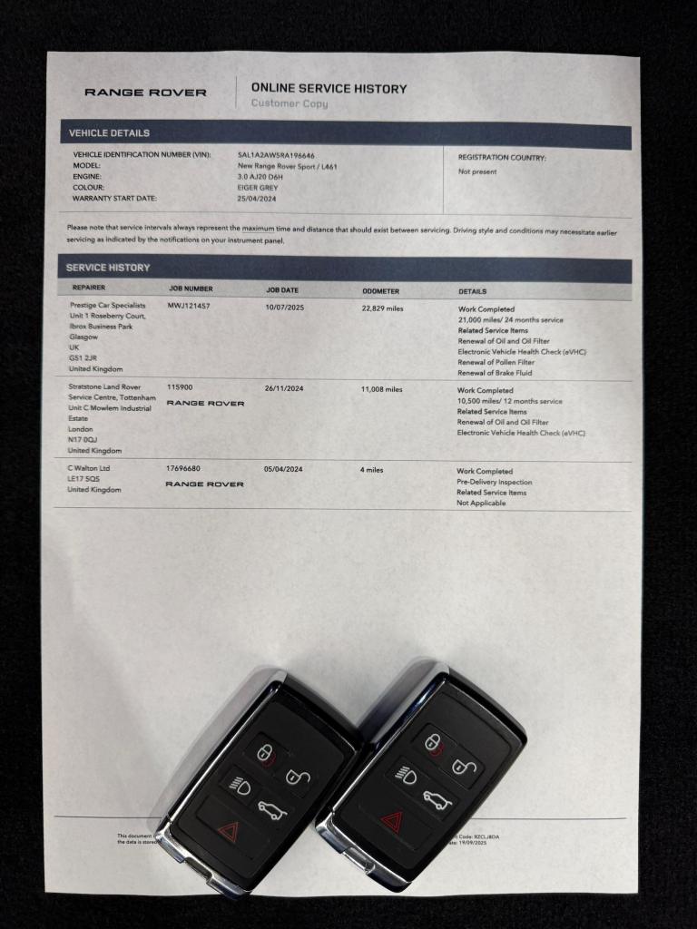 2024 Land Rover Range Rover Sport 3.0 D300 MHEV Dynamic SE SUV 5dr Diesel Auto 4WD Euro 6 (s/s) (...