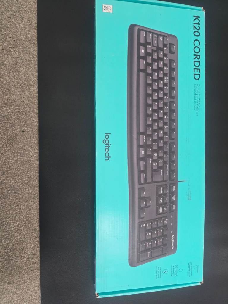 Logitech K120 Corded Keyboard – Brand New in Box