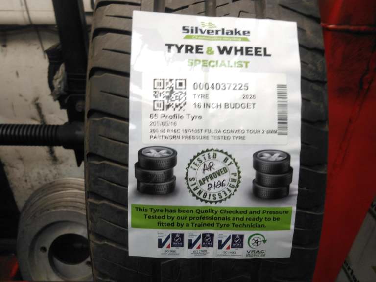 205 65 R16c 107/105t Fulda Conveo Tour 2 6mm Partworn Pressure Tested Tyre