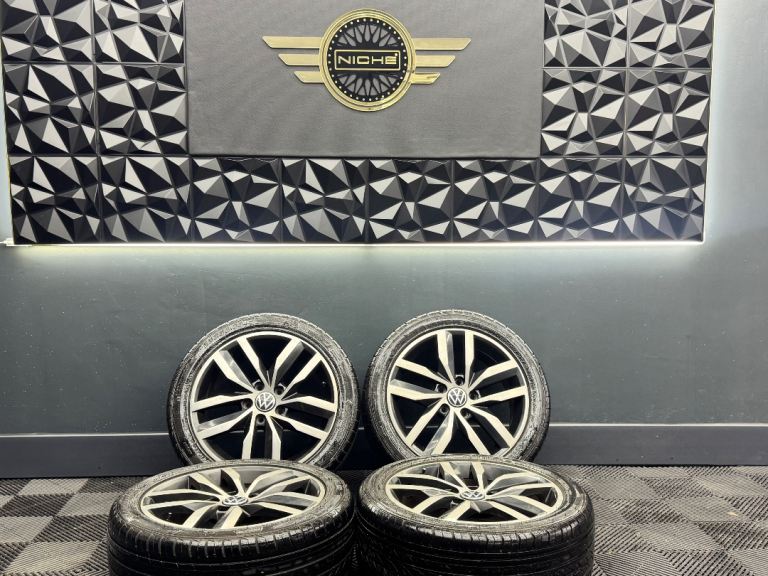 17” inch genuine vw golf mk8 7 alloys wheels 5x112 gtd caddy touran gti r line