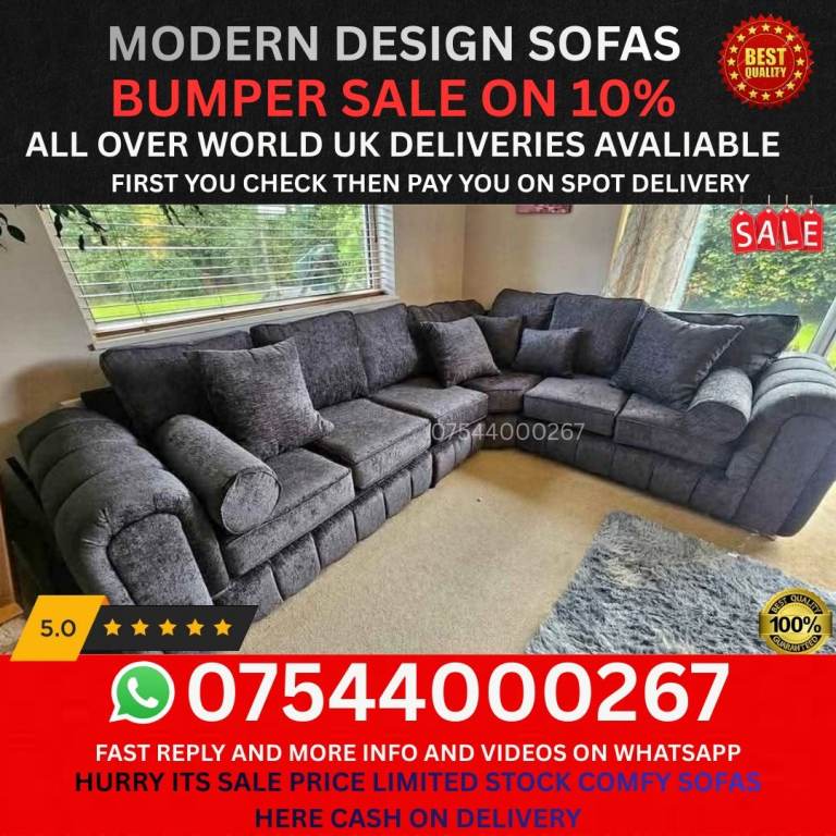 Comfortable Sofa – Clean, Affordable, Ready for Collection Today”