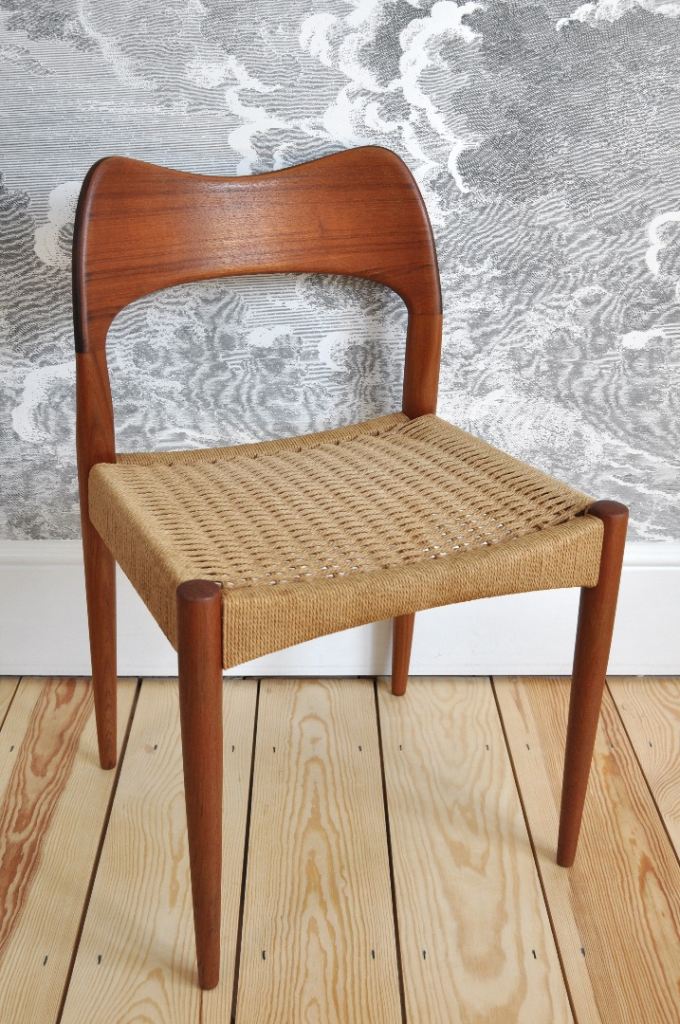 Vintage Retro 60's Mid Century Danish Arne Hovmand Olsen Mogens Kold Dining Chair