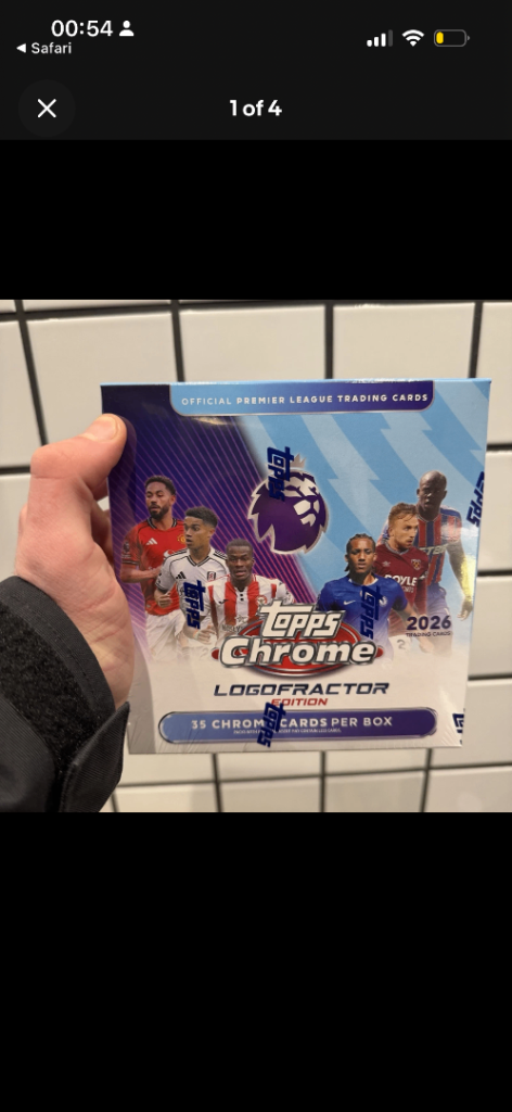 Topps chrome logofractor edition 2026 premier league- fabric sealed- 
