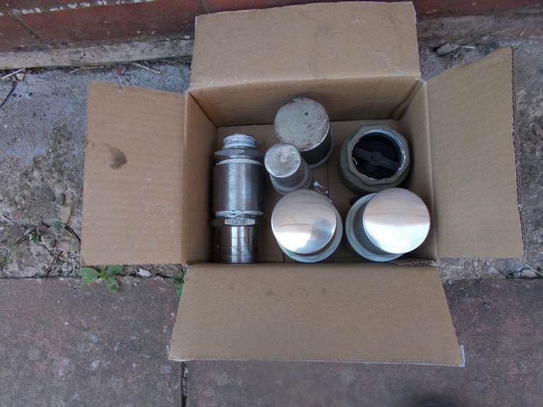 Job lot of water filters, pipe and pump. Fair condition