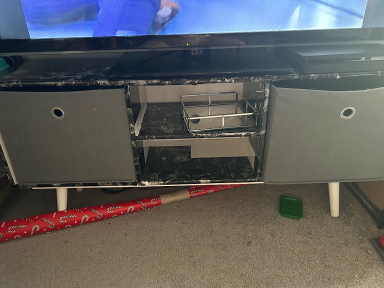 TV Unit with Storage Bins