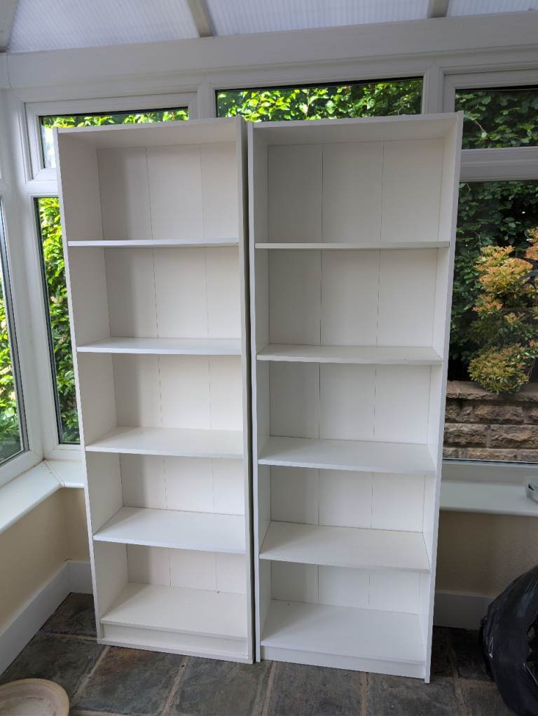 IKEA bookcases x2 - white