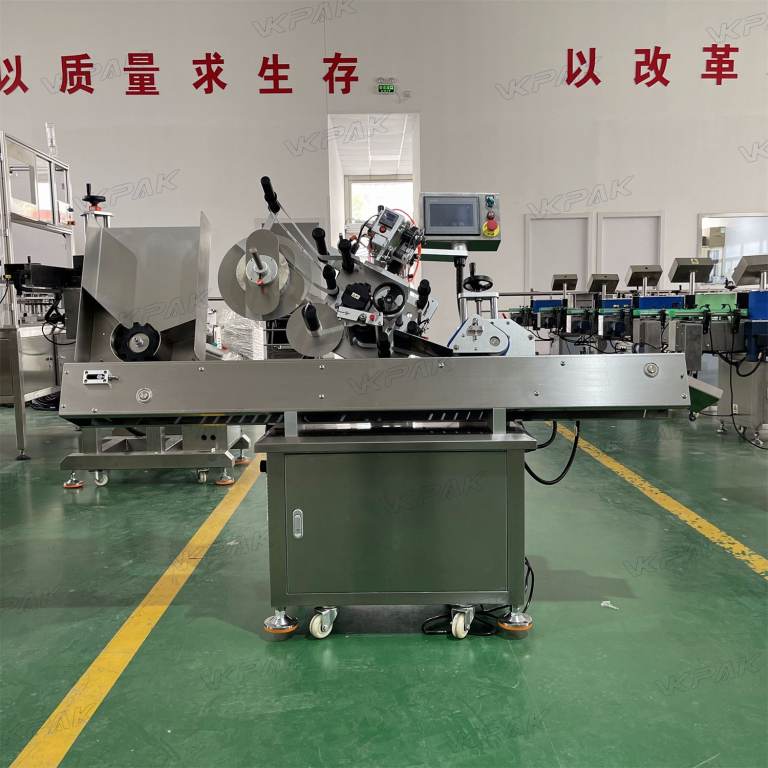 VK-HRL Automatic Horizontal Syringe Lipstick Perfume Pens Small Vial Round Bottle Labeling Machine