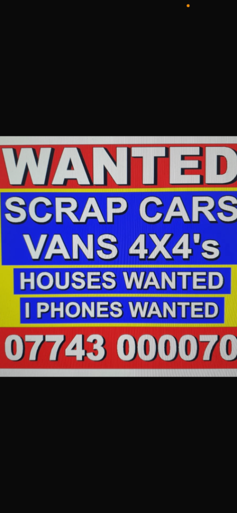 Huddersfield scrap vehicle buyer always. 24/7 