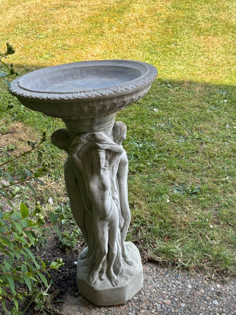 Ornamental stone bird bath