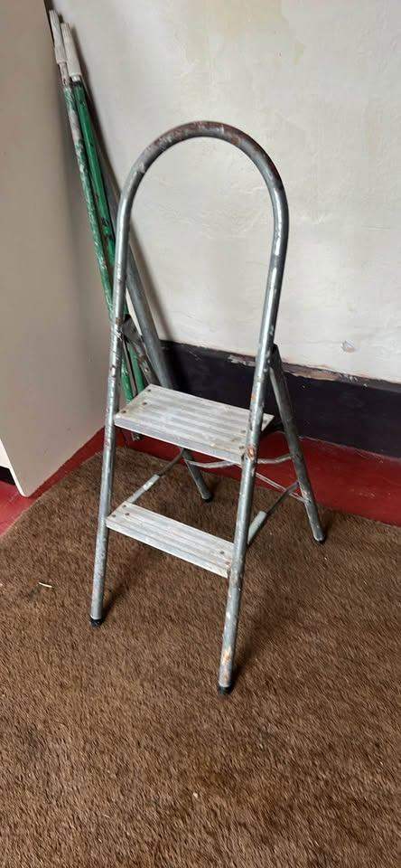 2 Step FOLDING  aluminium LADDER used GUNNISLAKE PL18 9NA