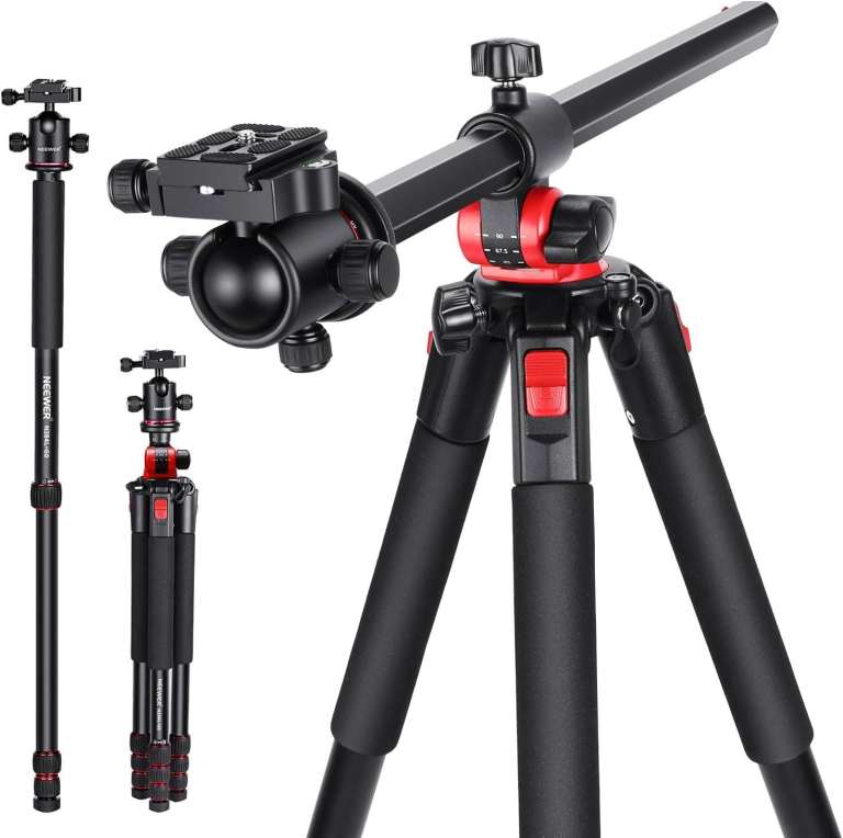 Neewer 79" Camera Tripod & Monopod – Aluminum, Ball Head, Arca QR Plate