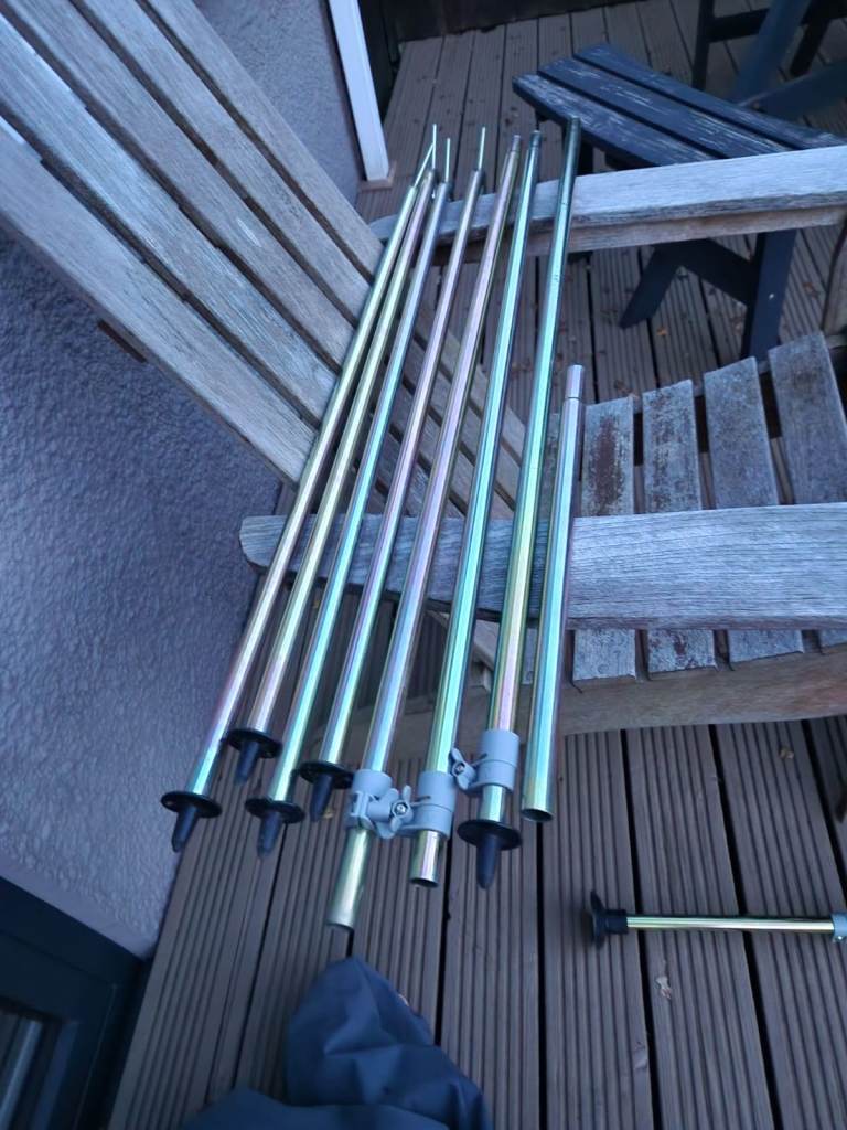 Caravan Awning with Poles,