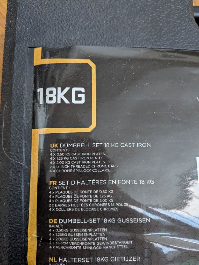 Cast iron dumbbell/weights set 