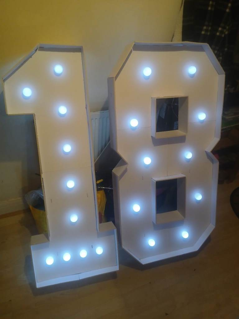 big numbers led light up 4ft for sale 