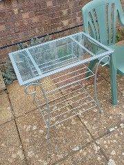 Glass Topped Metal Garden/Conservatory  Table