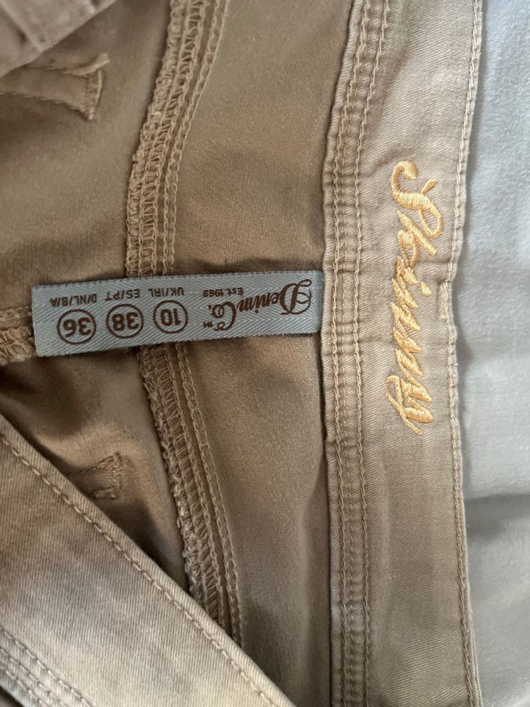 Denim Co. Skinny Trousers – Beige, UK Size 10