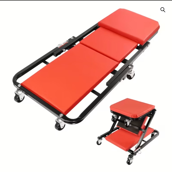 2-in-1 Folding Car Creeper & Mechanics Stool