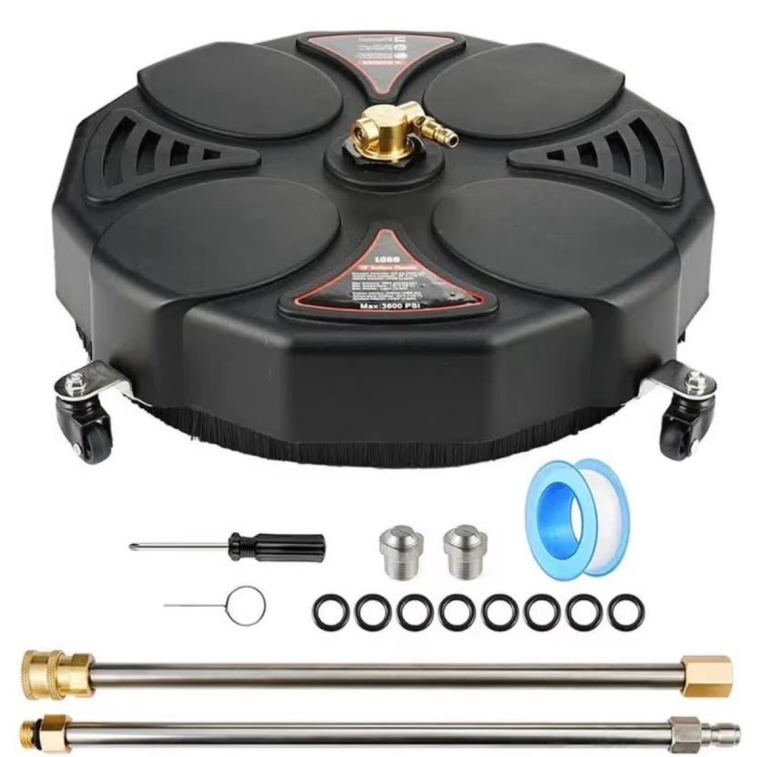 Surface Cleaner for Pressure Washer 18inch with 4 Wheels – Black