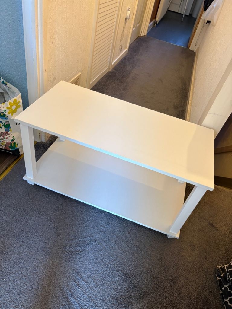 White tv stand 