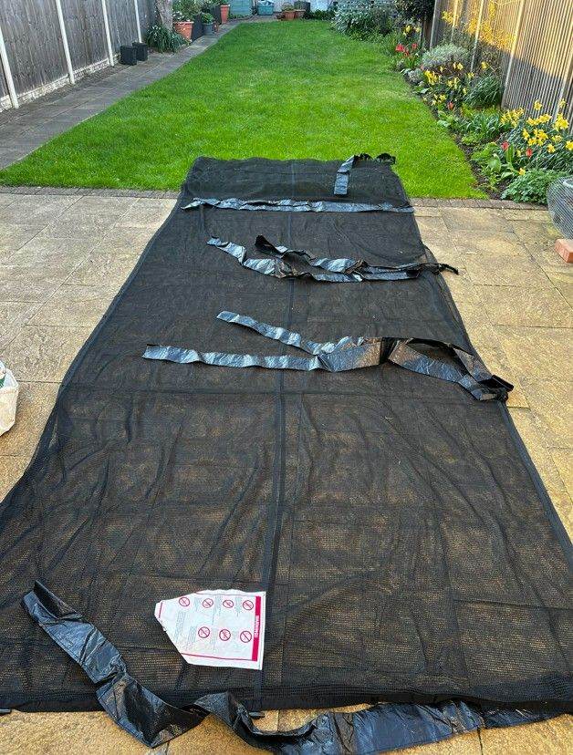 10ft Trampoline Net. Black netting, as New Condition - Harrow