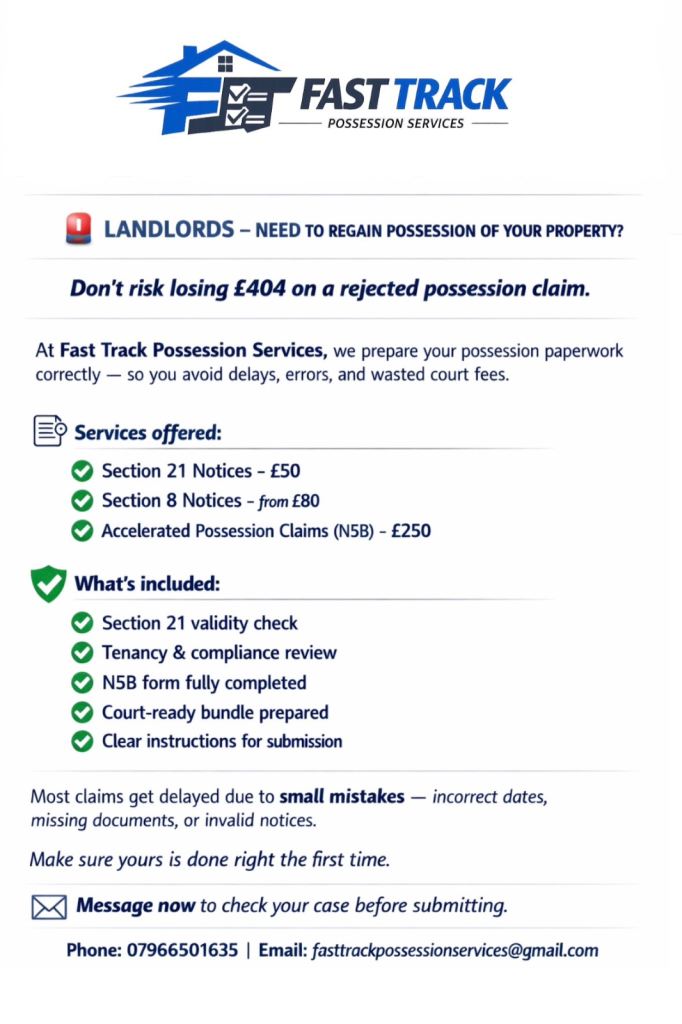 Fast Track Property Possession