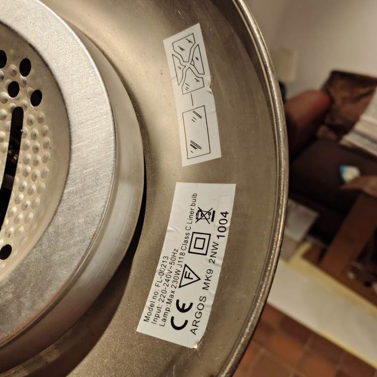 Argos Hallogen standing lamp