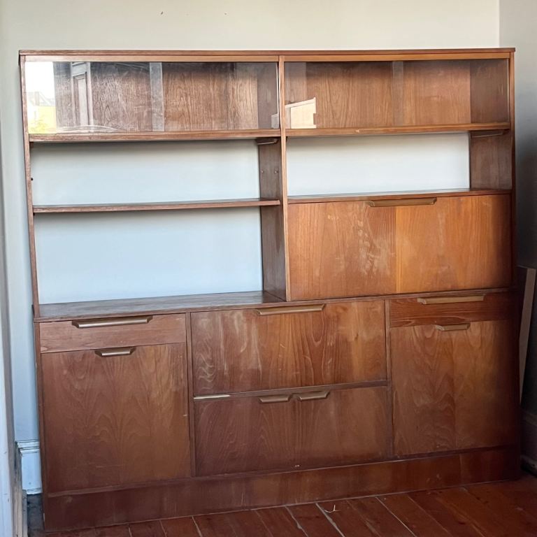 Vintage mid century large teak unit