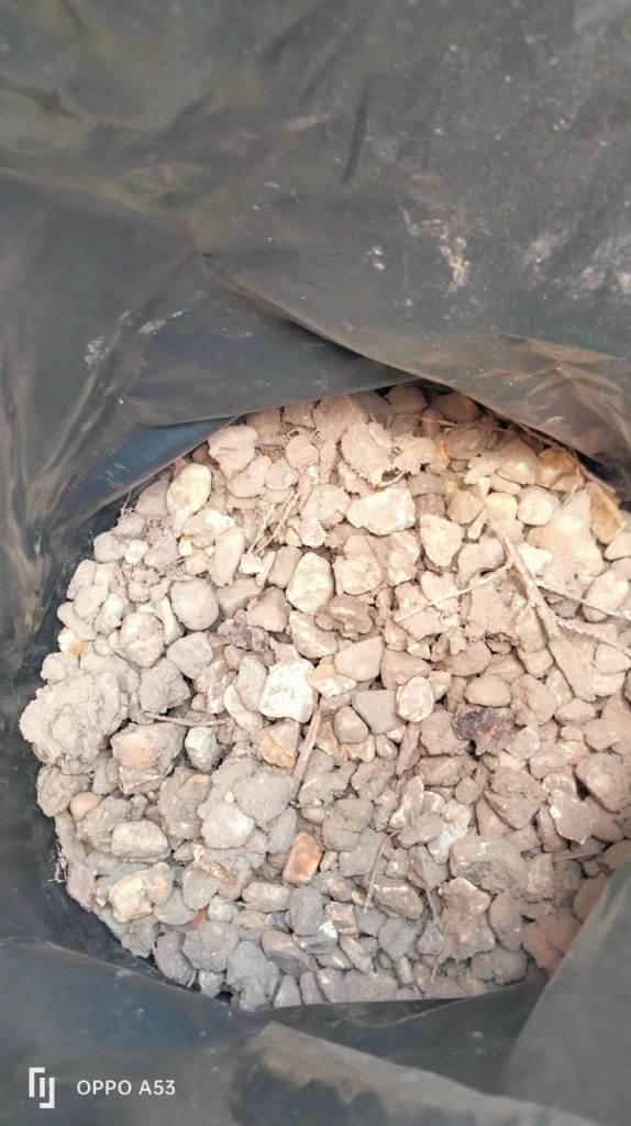 Gravel mixed with soil