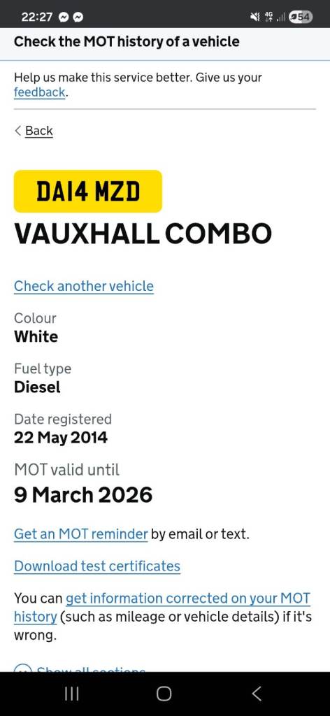 Vauxhall, COMBO, Panel Van, 2014, Manual, 1598 (cc)
