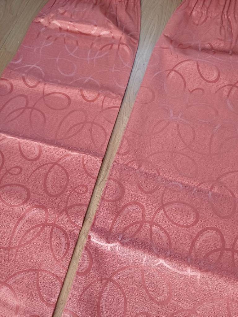 Pair of lined curtains,  each curtain 64" wide x 54" drop, 2 available £10 each