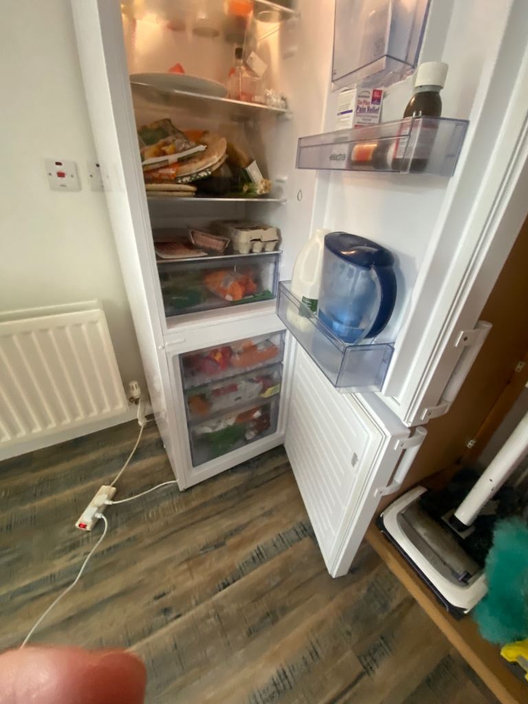 White Tall Fridge Freezer with Water Dispenser