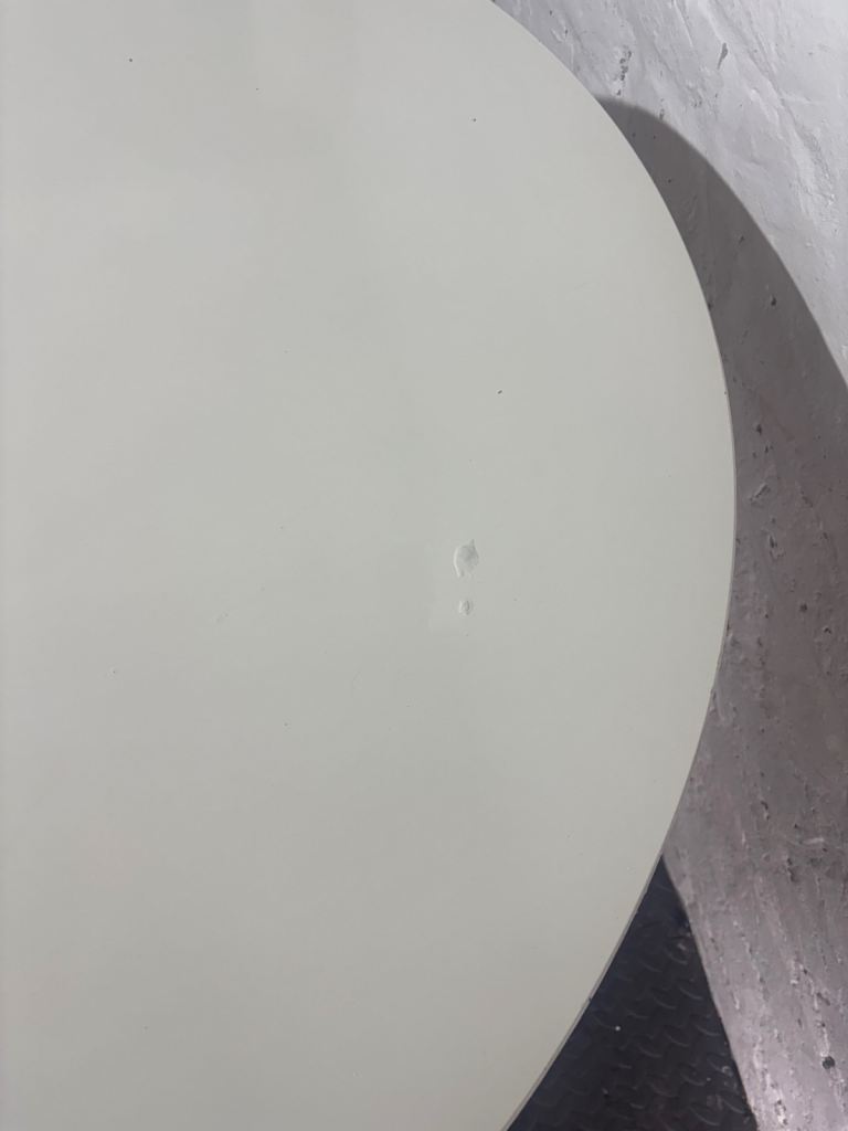 White Ikea round dining table