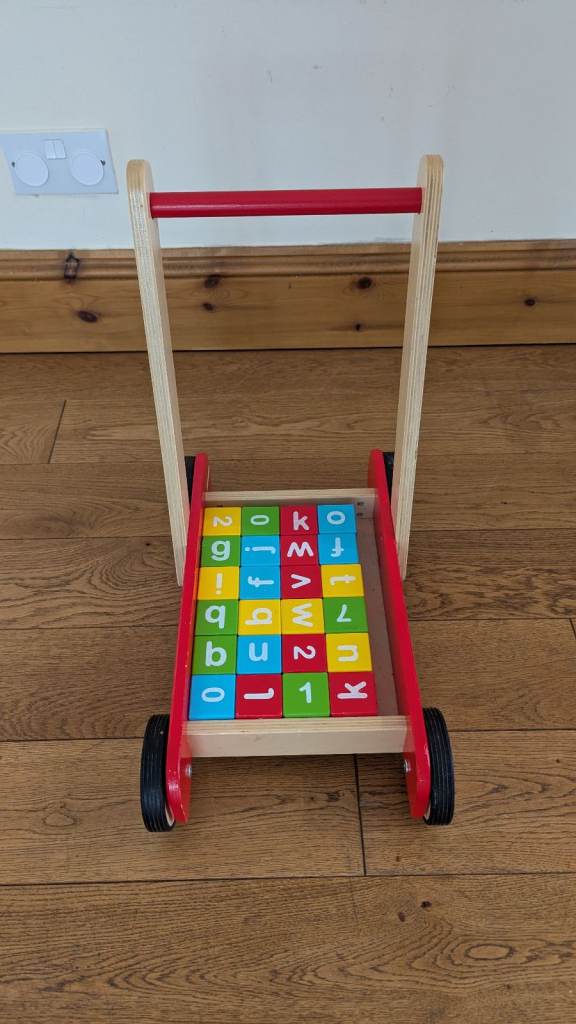 John Lewis Walker with blocks