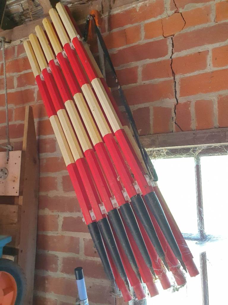6 x 1.8 metre high Survey Ranging Rods. 