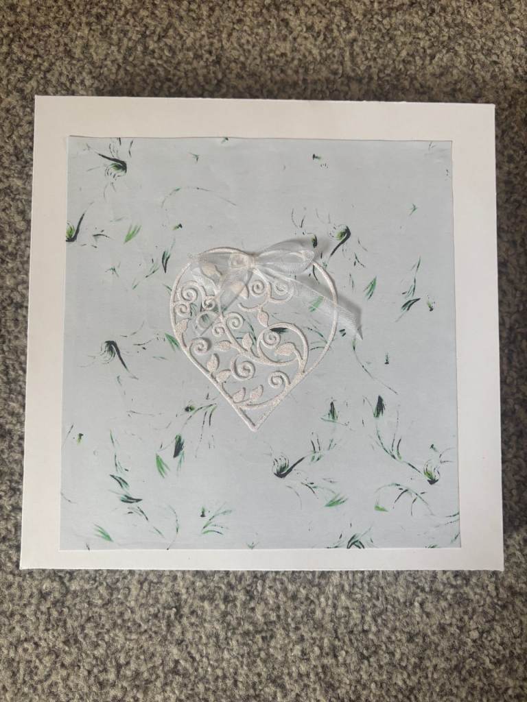Handmade Birthday Card with Flowers and Matching Box for Sister