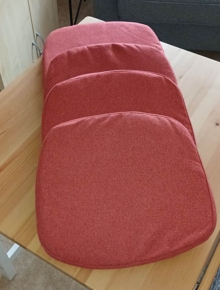 Four x Ikea Padded Seat Cushions. 