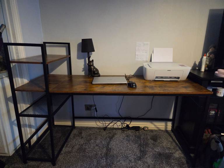 Large Office desk with shelves 