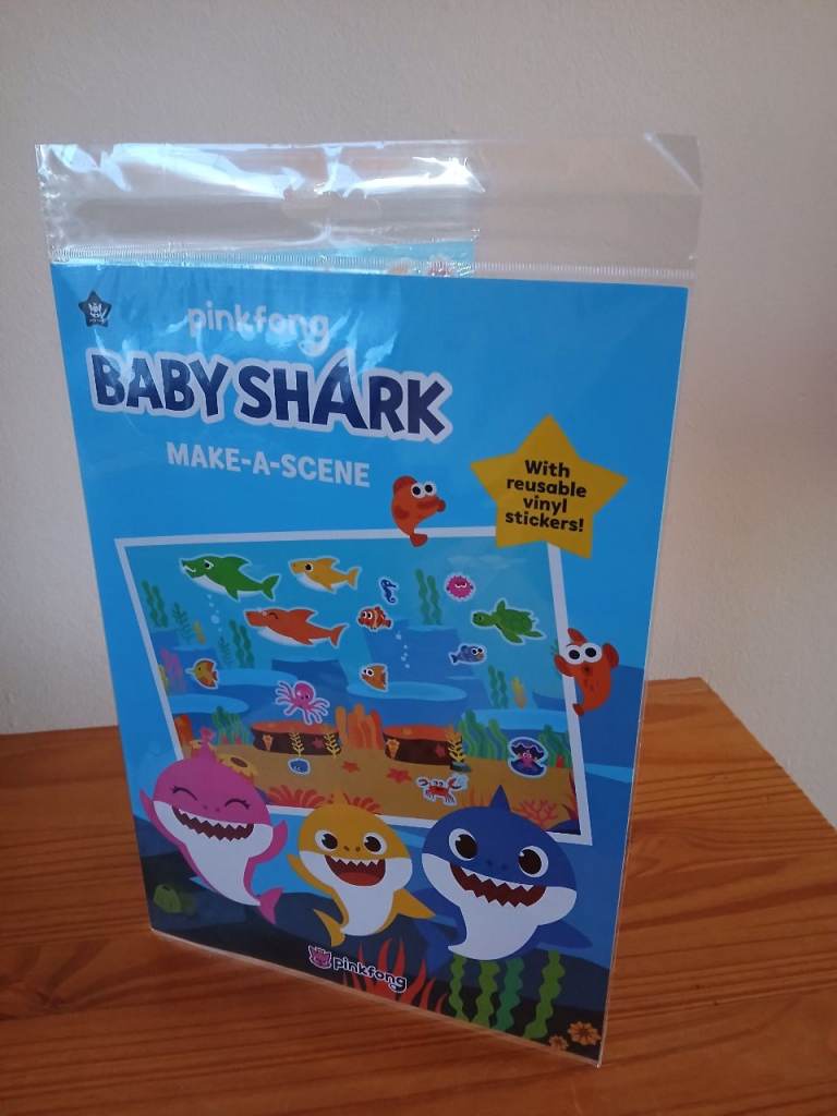 Baby Shark Make a Scene with REUSABLE STICKERS Great Gift Party Bag Filler