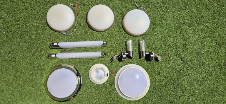 Various internal lights 12V and 230V for camper caravan motorhome boat.