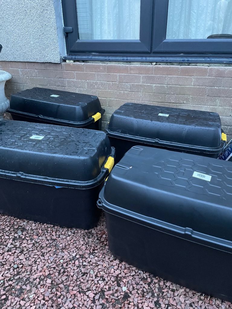 Storage boxes heavy duty with wheels