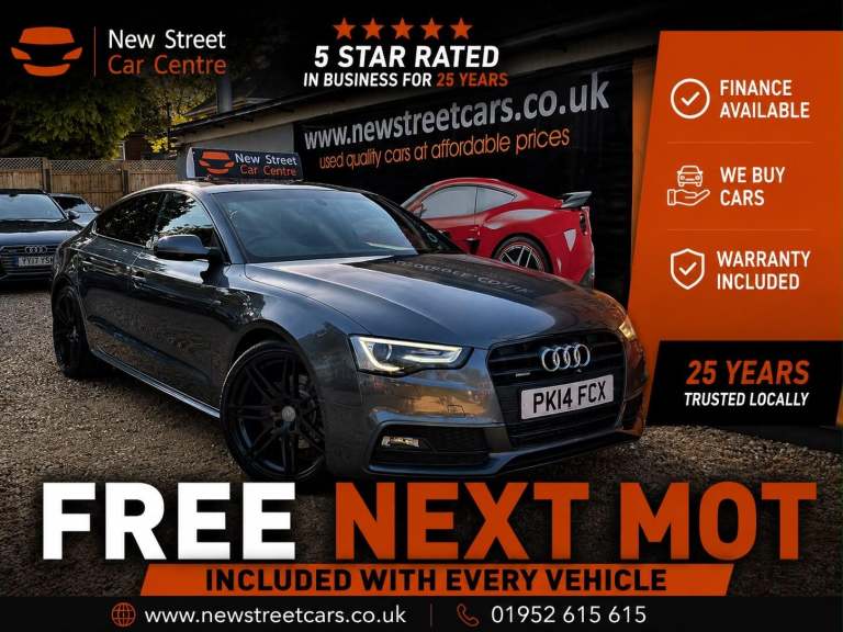 2014 Audi A5 2.0 TDI Black Edition Sportback quattro Euro 5 (s/s) 5dr HATCHBACK Diesel Manual