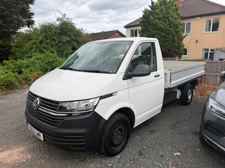 2021 21 VOLKSWAGEN TRANSPORTER 2.0 TDI T30 DROPSIDE LWB WHITE 1 OWNER