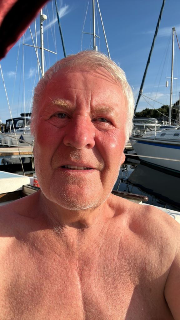 Male senior life art model
