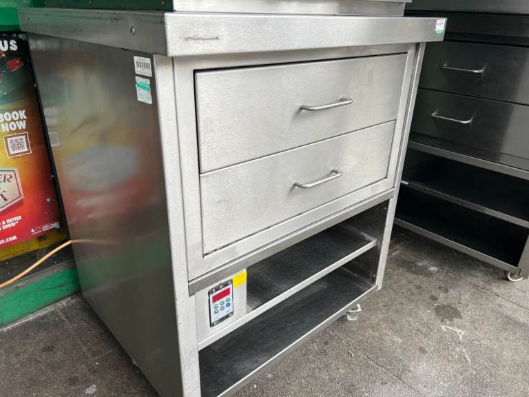 Stainless Steel Food Warmer Drawers CATERING COMMERCIAL KITCHEN  CAFE CHICKEN PIZZA RESTAURANT SHOP