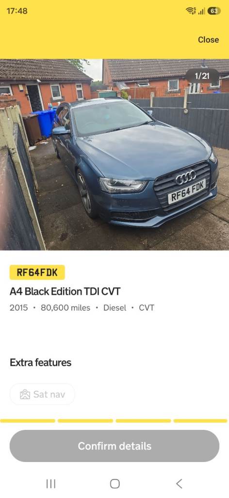 Audi, A4, Estate, 2015, Semi-Auto, 1968 (cc), 5 doors