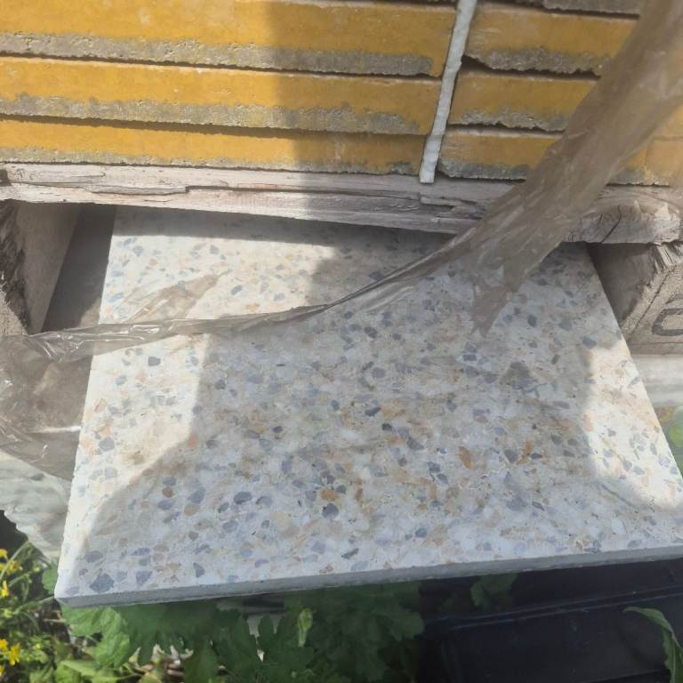 New Stone Paving Slabs - Grey Terrazzo Style