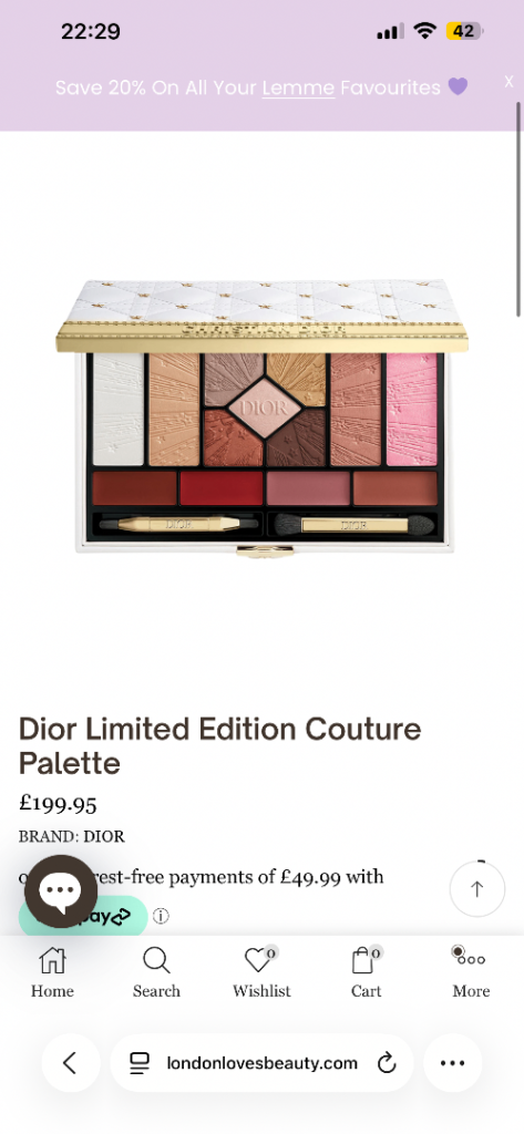 Limited Edition Christmas 2025 Rouge Dior Couture Palette
