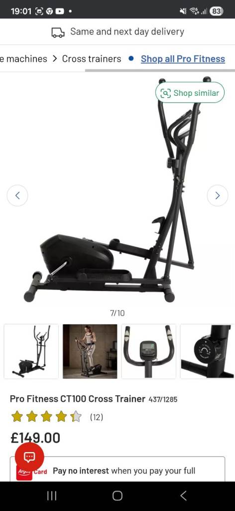 New cross trainer dont use prefer going gym paid full price for it 
