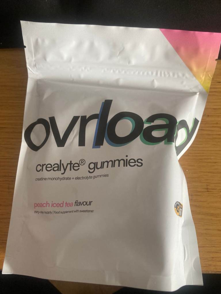 Ovrload Crealyte Gummies - peach iced tea flavour