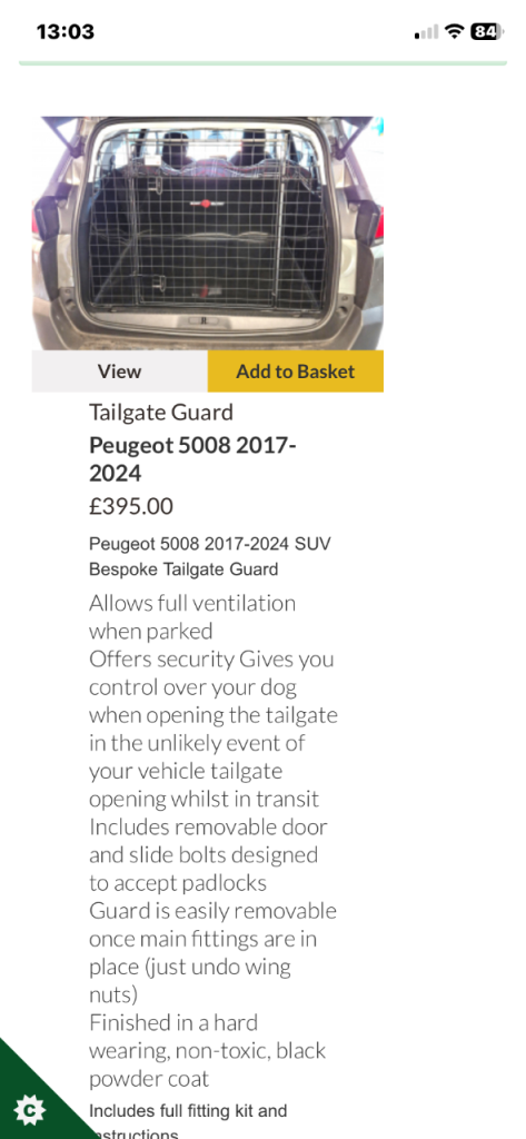 Tail gate guard.